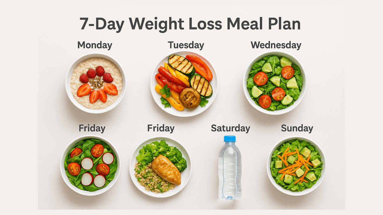 Cover image for the ebook: Lose Up to 5kg with This 7-Day Meal Plan